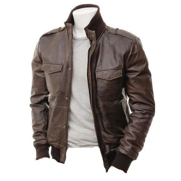 Men’s Dark Brown Leather Jacket
