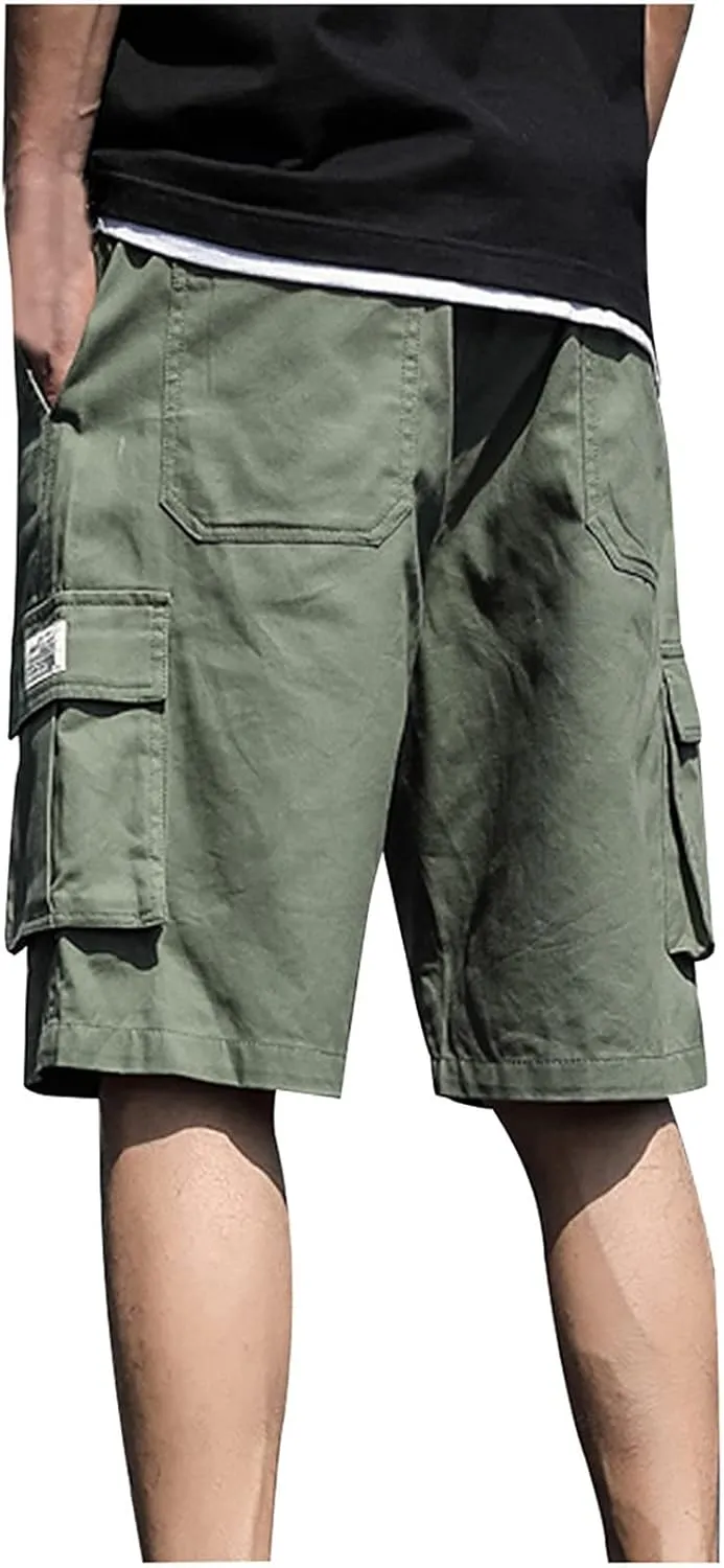 Mens Gym Shorts Athletic 9 Inch Inseam Hiking Cargo Tactical Shorts Water Resistant Workout Shorts With Pockets