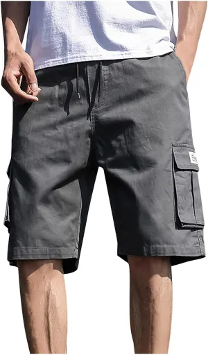 Mens Gym Shorts Athletic 9 Inch Inseam Hiking Cargo Tactical Shorts Water Resistant Workout Shorts With Pockets