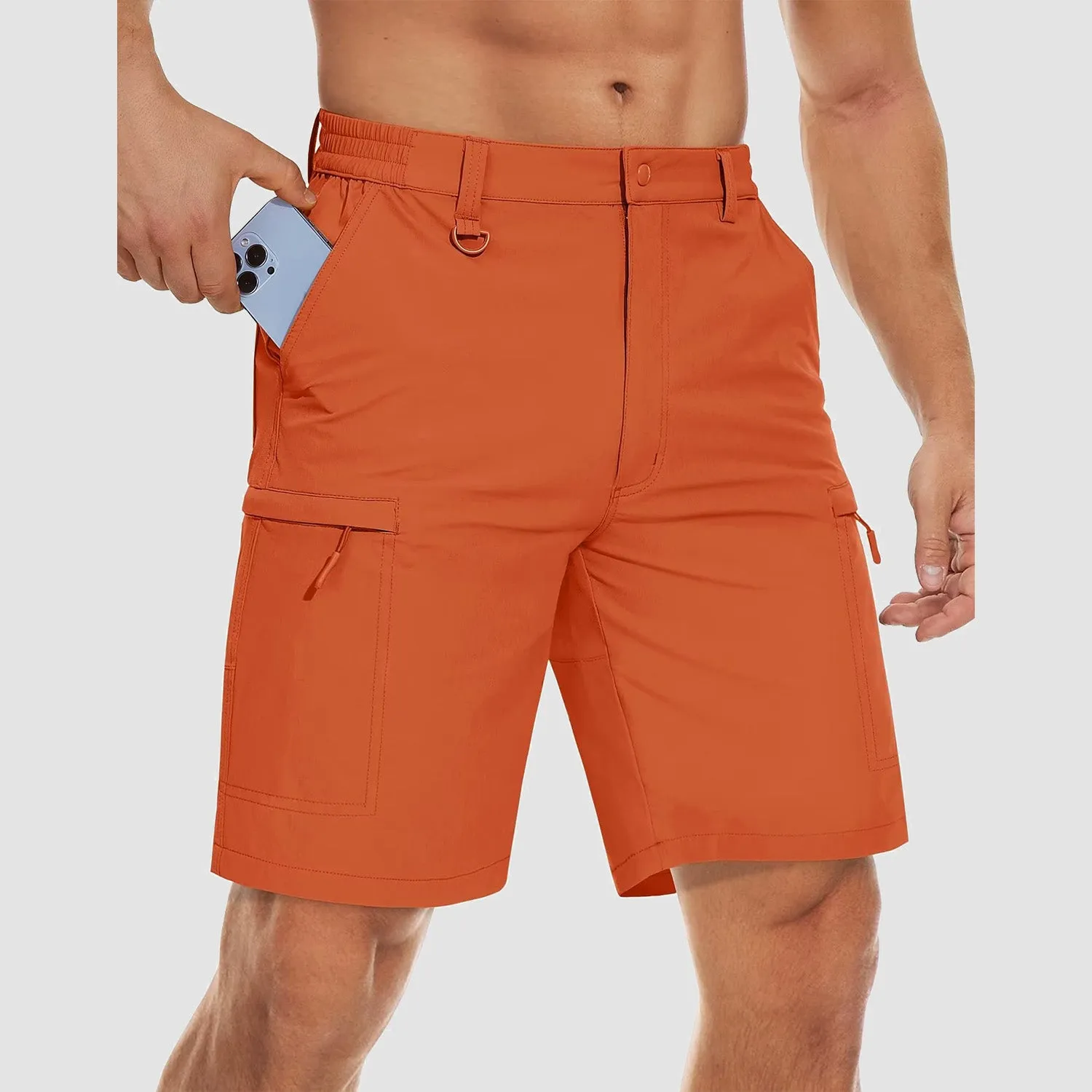 Men's Hiking Shorts 5 Pockets Water-Resistant Ripstop Quick Dry Outdoor Cargo Fishing Tactical Shorts
