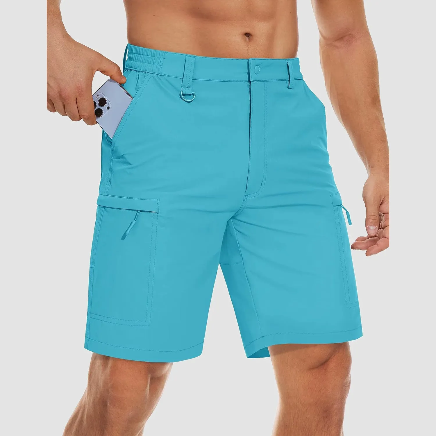 Men's Hiking Shorts 5 Pockets Water-Resistant Ripstop Quick Dry Outdoor Cargo Fishing Tactical Shorts