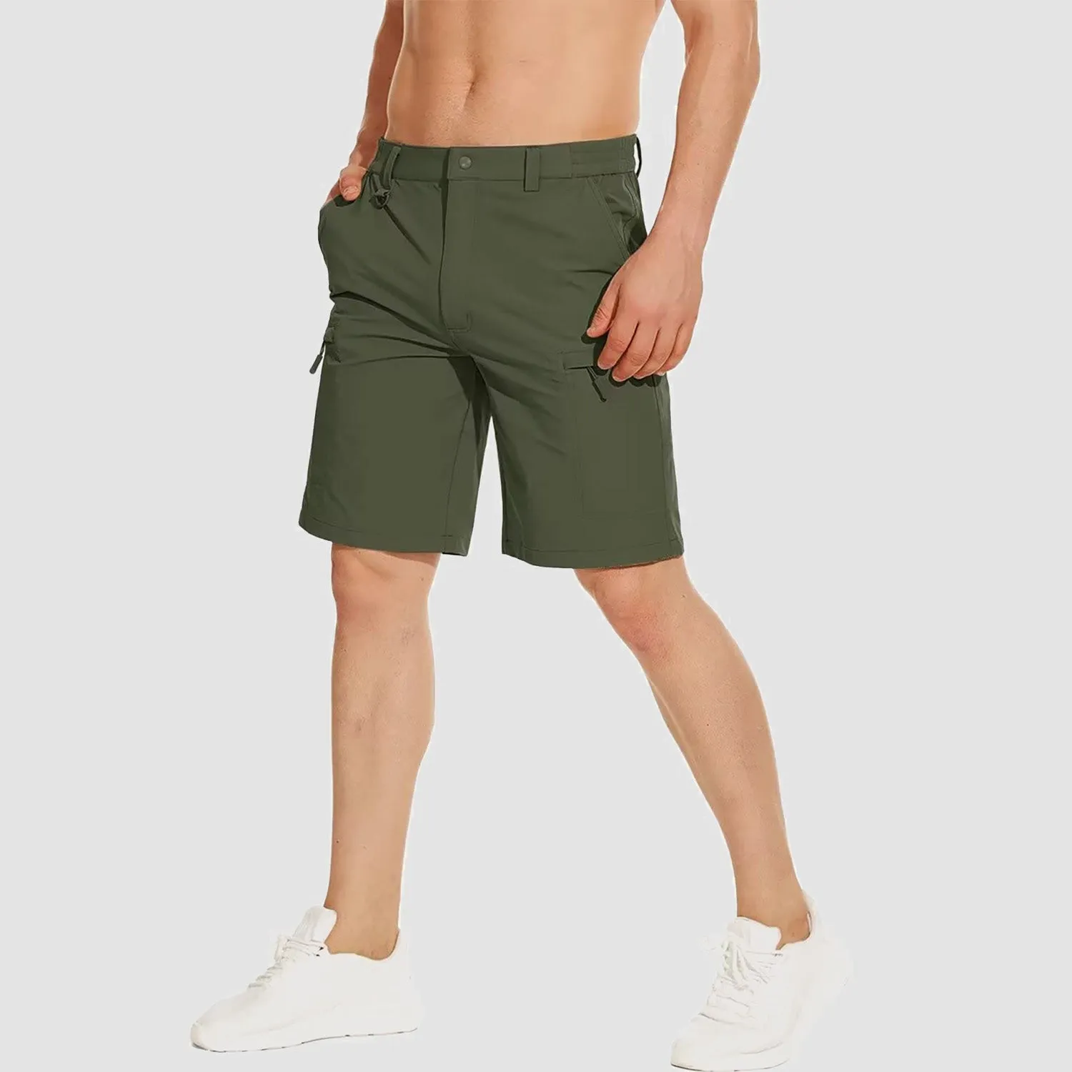 Men's Hiking Shorts 5 Pockets Water-Resistant Ripstop Quick Dry Outdoor Cargo Fishing Tactical Shorts