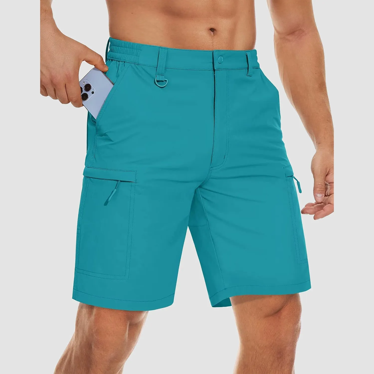 Men's Hiking Shorts 5 Pockets Water-Resistant Ripstop Quick Dry Outdoor Cargo Fishing Tactical Shorts