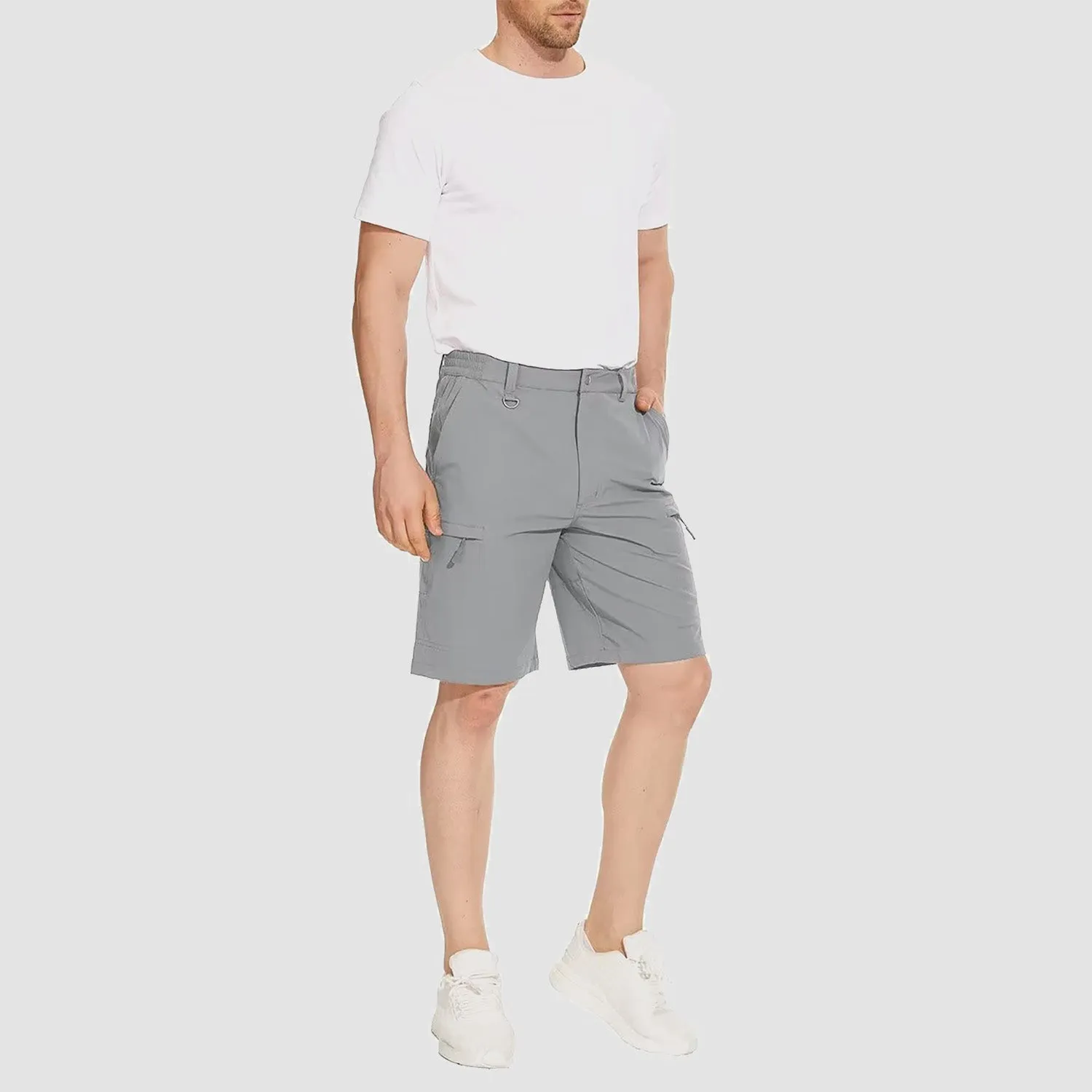 Men's Hiking Shorts 5 Pockets Water-Resistant Ripstop Quick Dry Outdoor Cargo Fishing Tactical Shorts