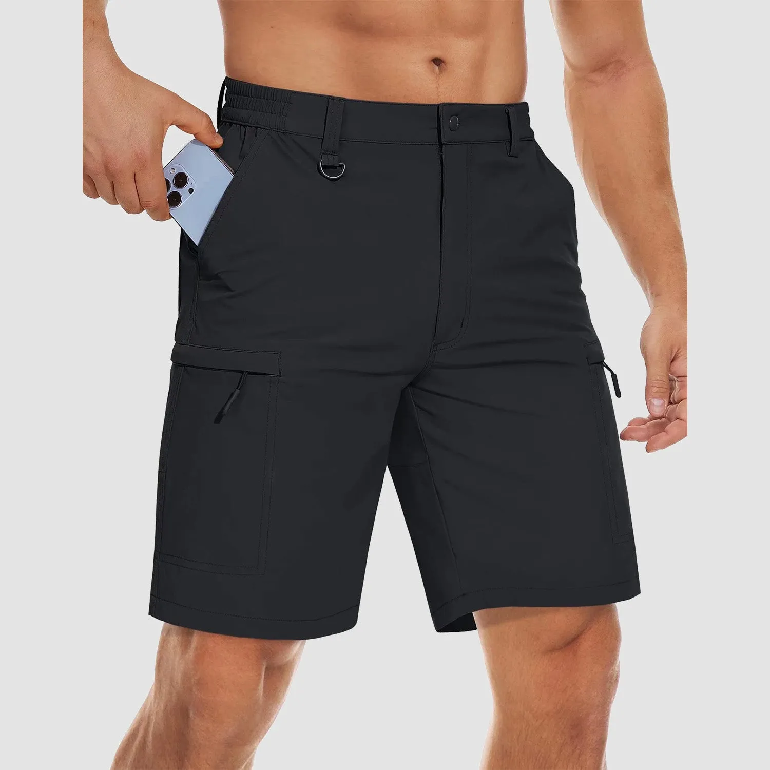 Men's Hiking Shorts 5 Pockets Water-Resistant Ripstop Quick Dry Outdoor Cargo Fishing Tactical Shorts