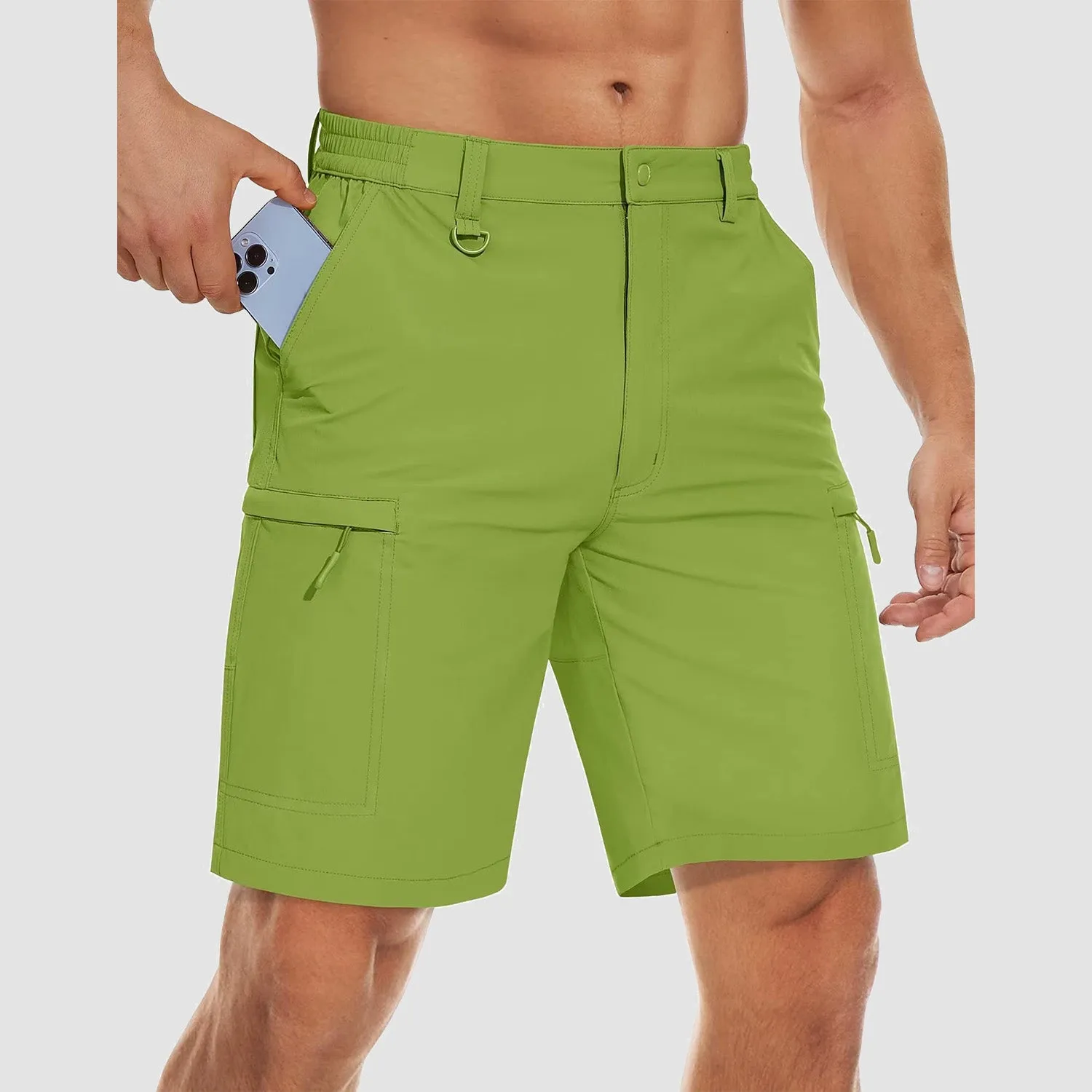 Men's Hiking Shorts 5 Pockets Water-Resistant Ripstop Quick Dry Outdoor Cargo Fishing Tactical Shorts