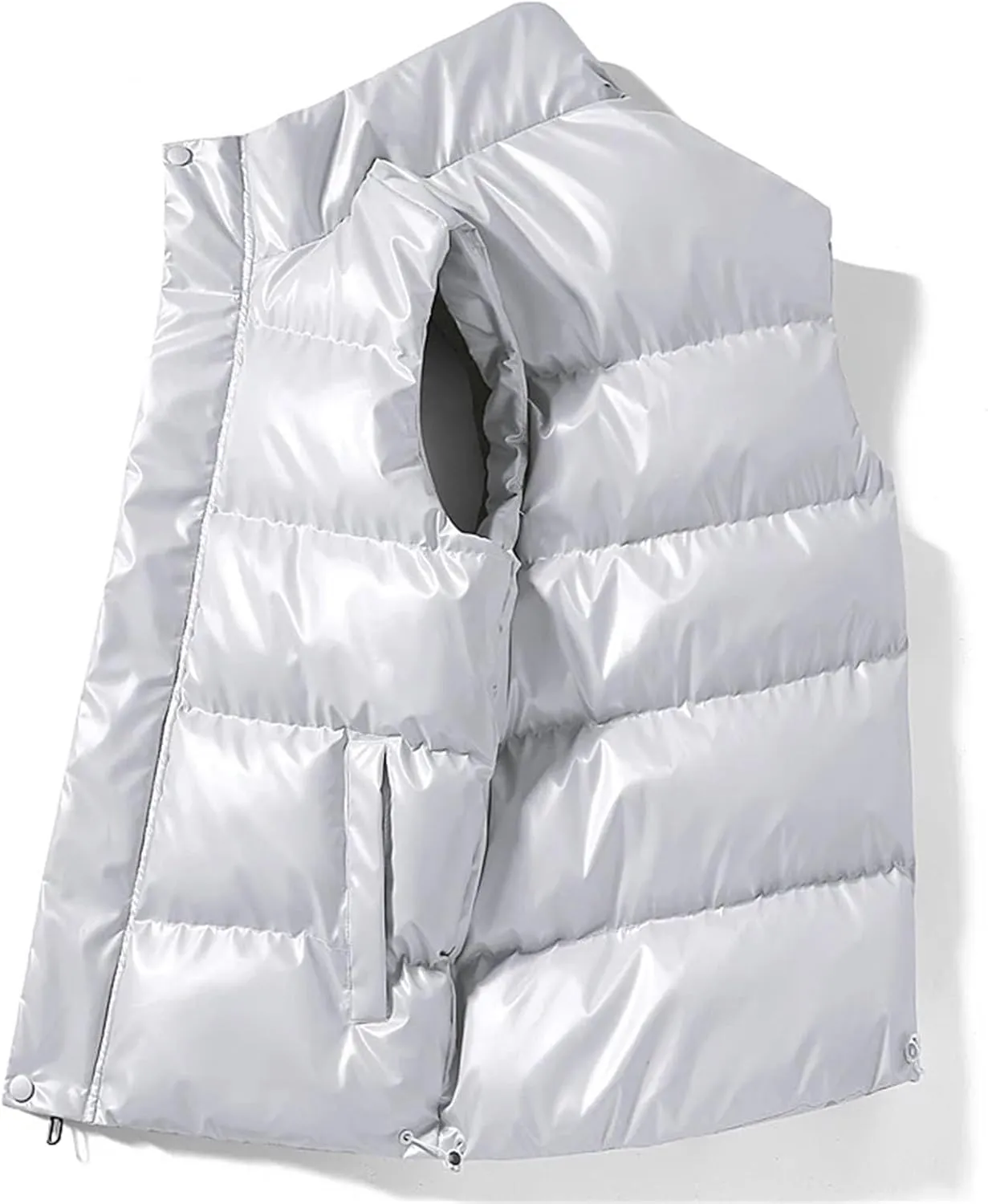 Men's Lightweight Puffer Vest Mens Down Vest Winter Warm Cotton Padded Sleeveless Jackets Waistcoat