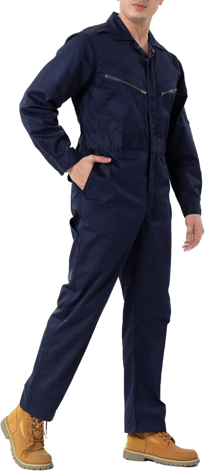 Men's Long Sleeve Twill Action Back Work Coverall