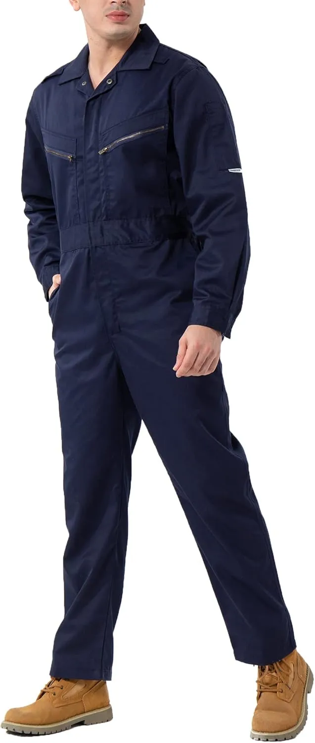 Men's Long Sleeve Twill Action Back Work Coverall