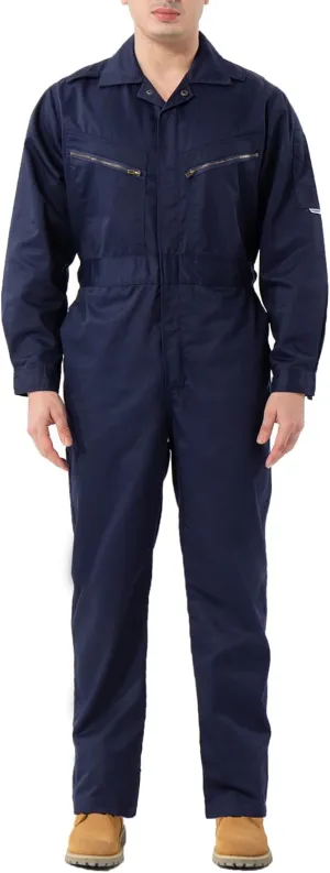 Men's Long Sleeve Twill Action Back Work Coverall