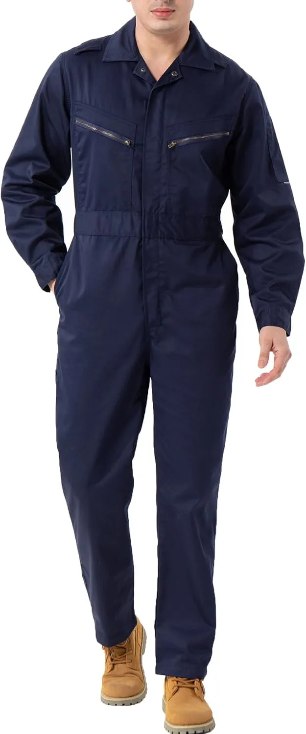 Men's Long Sleeve Twill Action Back Work Coverall