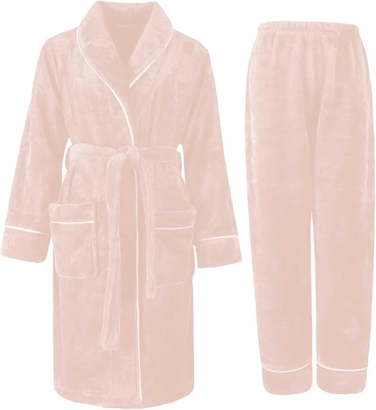 Men's Robe,Pure Cotton Robe for Men,Absorbent Bathrobe,Luxurious Fleece Terry Cloth Bathrobe with Shawl Collar