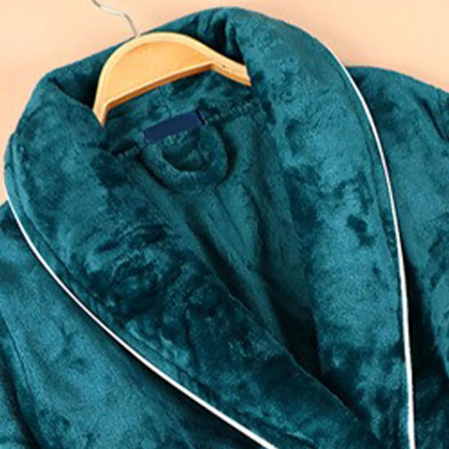 Men's Robe,Pure Cotton Robe for Men,Absorbent Bathrobe,Luxurious Fleece Terry Cloth Bathrobe with Shawl Collar