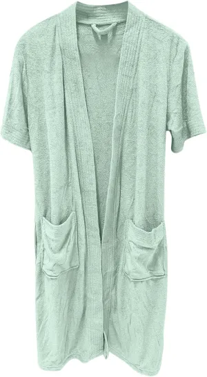 Mens Robes Lightweight Knee Length Lightweight Knit Robe Short Sleeve Cotton Robe Sleepwear Winter Fuzzy Robe