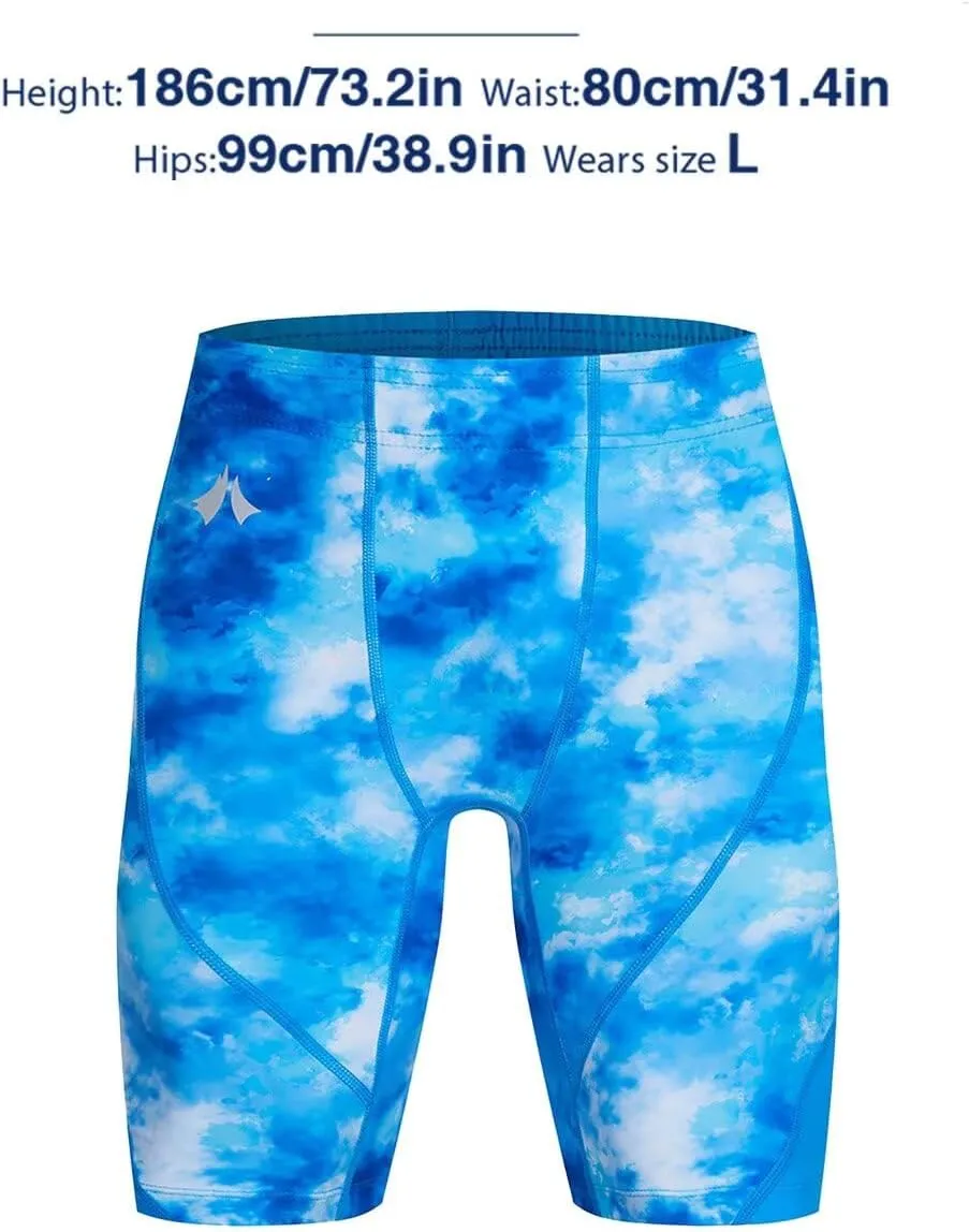 Men's Swim Jammers, Athletic Training Endurance Swimming Swimsuit Jammer Racing Competition Swimwear