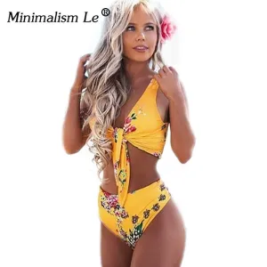 Minimalism Le High Waist 2019 Sexy Bikinis