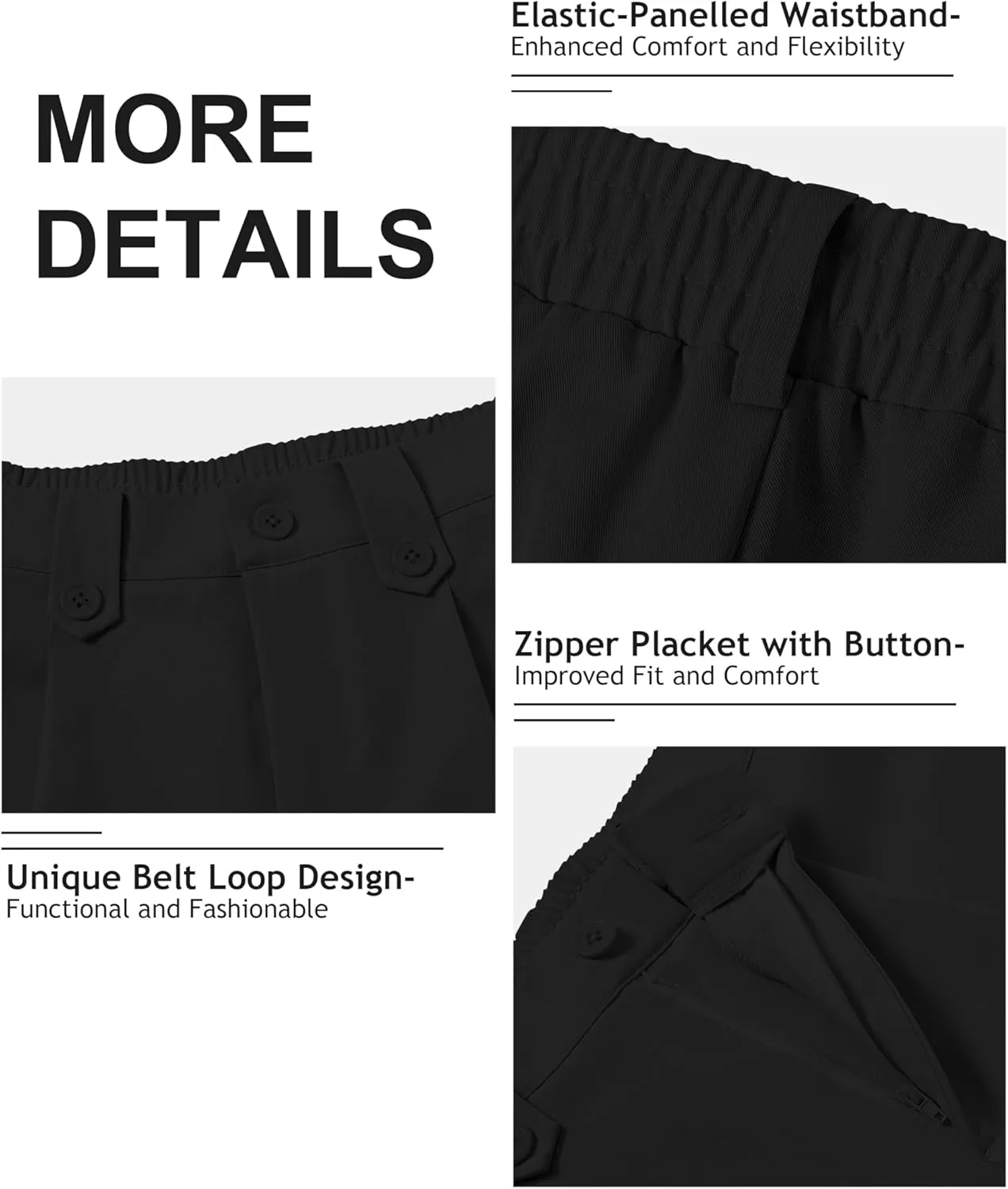 MoFiz Dress Shorts for Women Business Casual Summer Pleated Tailored Elastic Waist Work Office Trouser Shorts with Pockets