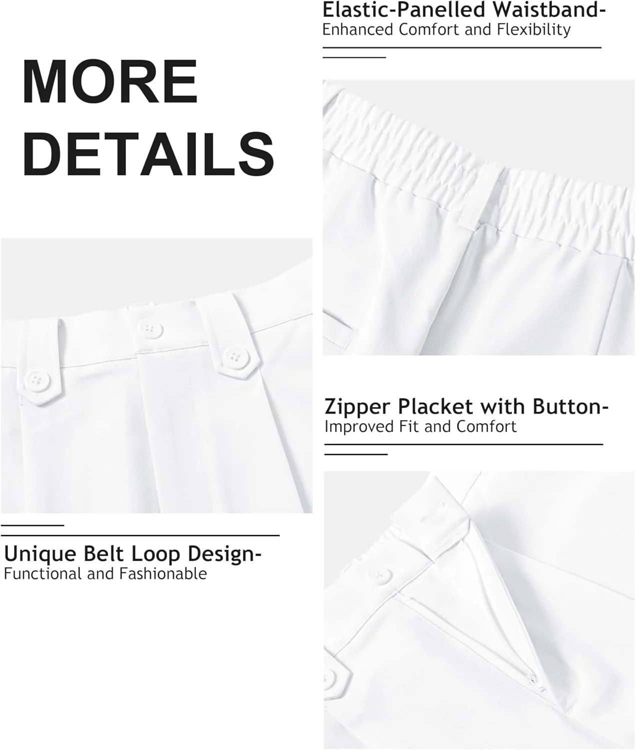 MoFiz Dress Shorts for Women Business Casual Summer Pleated Tailored Elastic Waist Work Office Trouser Shorts with Pockets