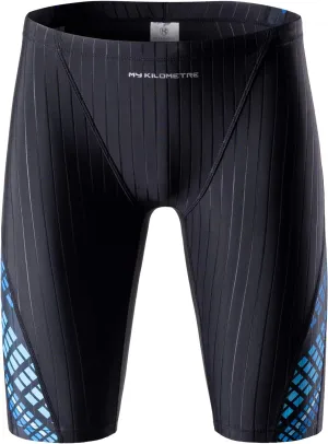 MY KILOMETRE Men's Swimsuit Jammer Solid Swim Jammers Endurance Long Racing Training Swimsuit