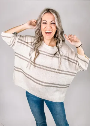 Natural Relaxed Fit Stripe Top