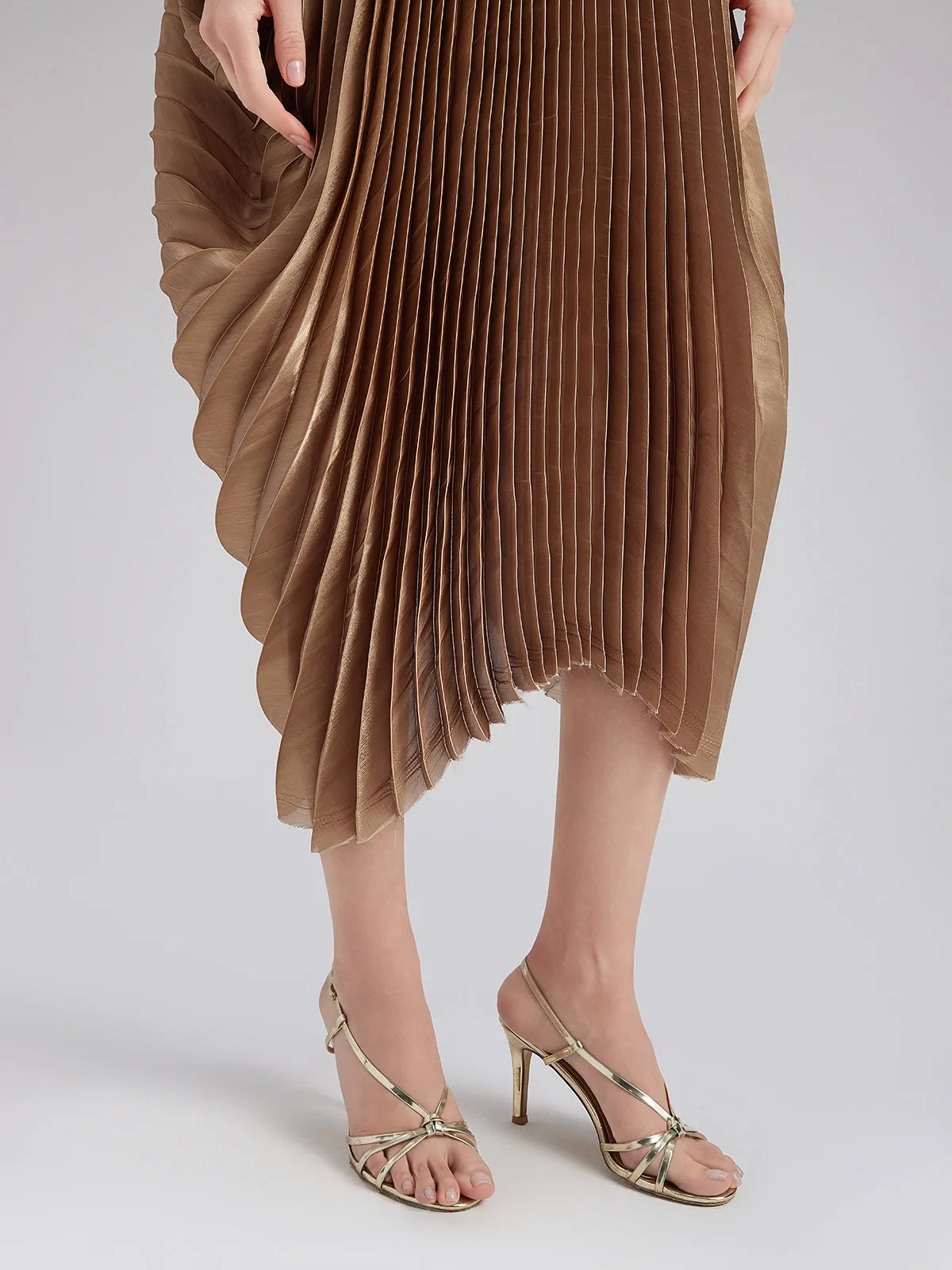 Neo Chinese Style Pleated Dress