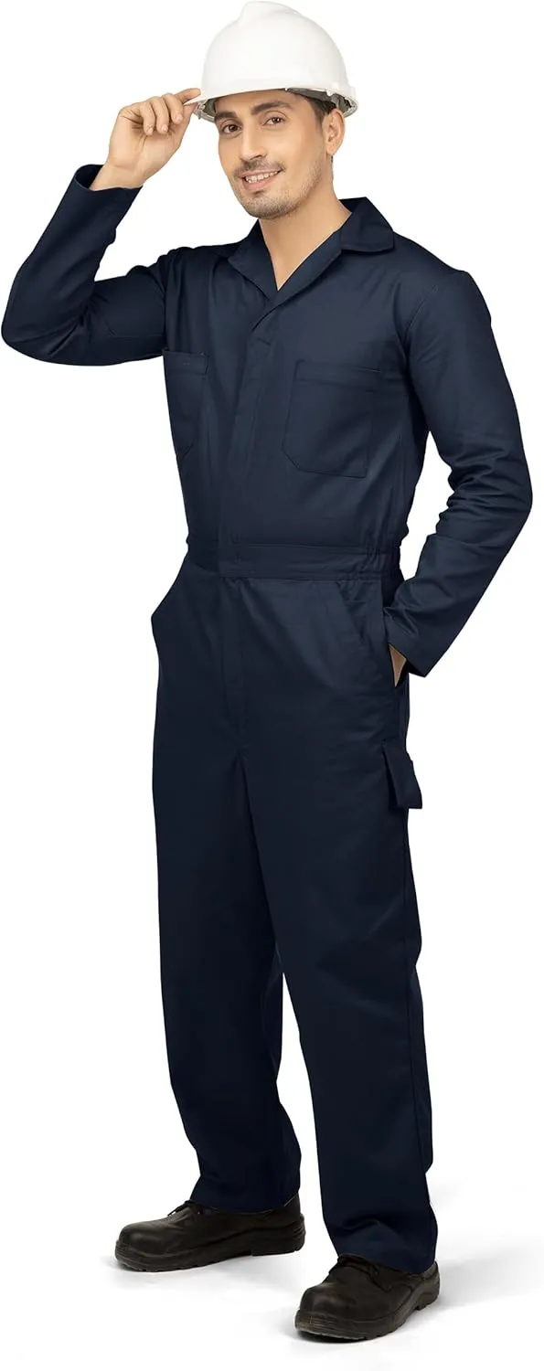 NY Threads Men??s Twill Long Sleeve Coverall Slim Fit Utility Work Wear