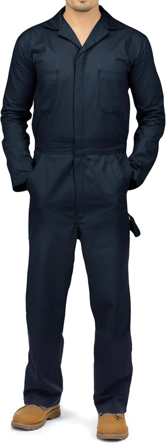 NY Threads Men??s Twill Long Sleeve Coverall Slim Fit Utility Work Wear