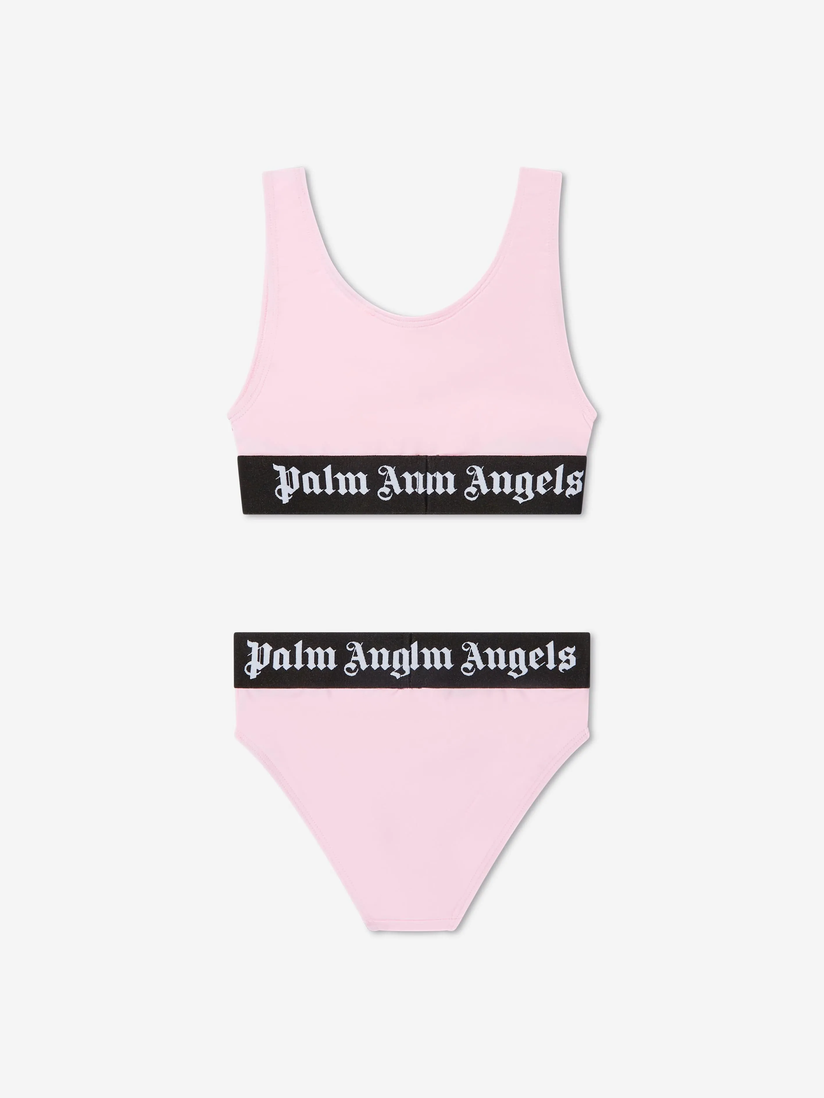 Palm Angels Girls Logo Tape Bikini in Pink