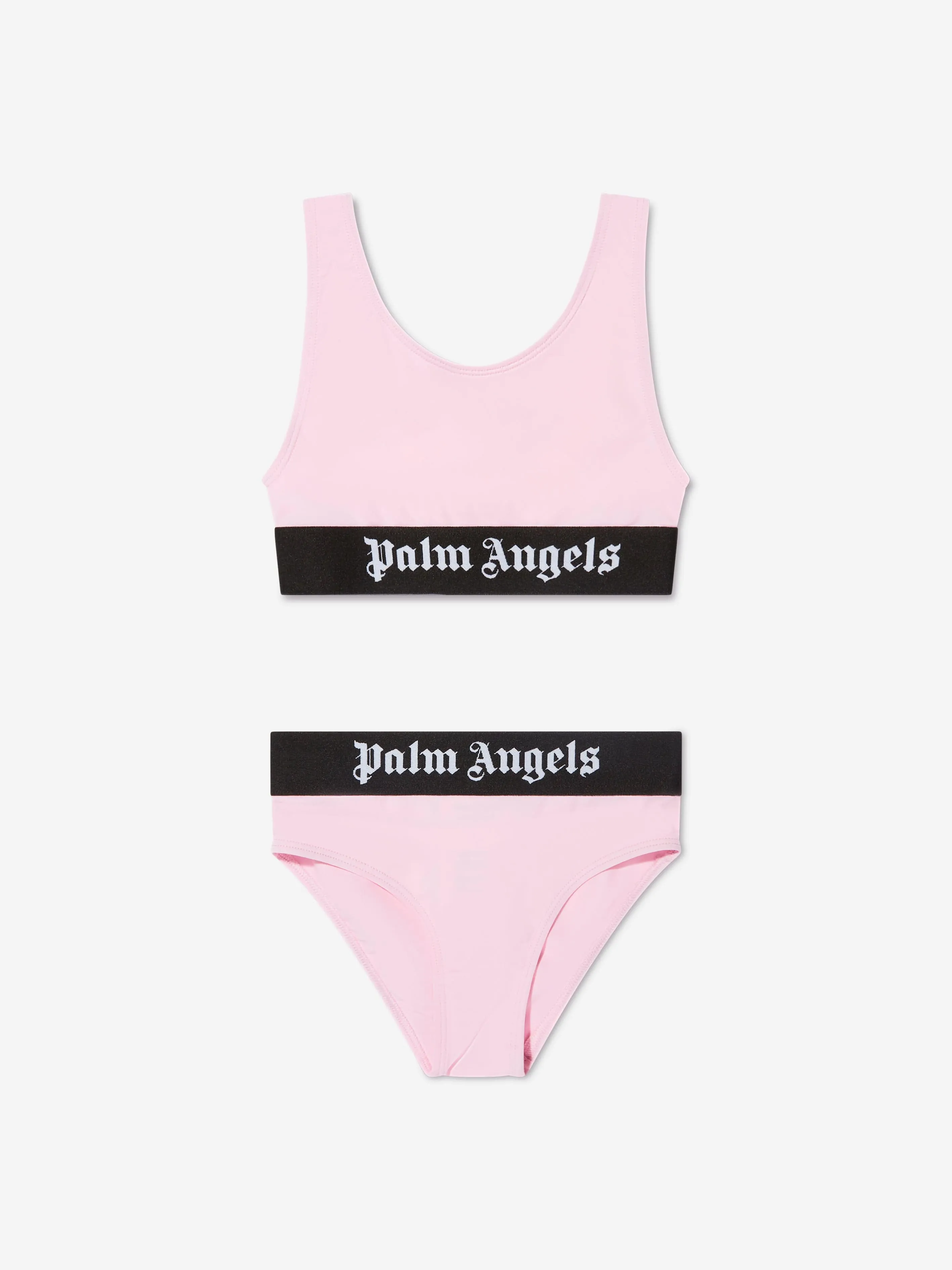 Palm Angels Girls Logo Tape Bikini in Pink