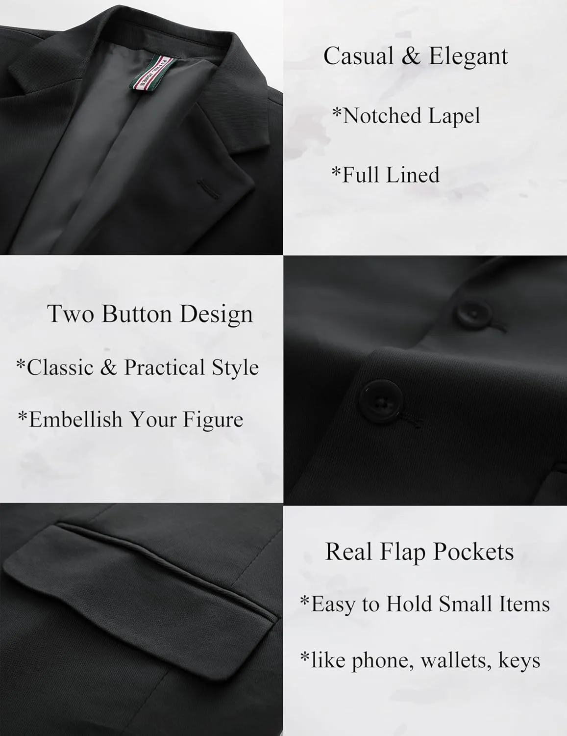 PJ PAUL JONES Men's Casual Blazer Suit Jackets Two Button Stretch Lightweight Sport Coats
