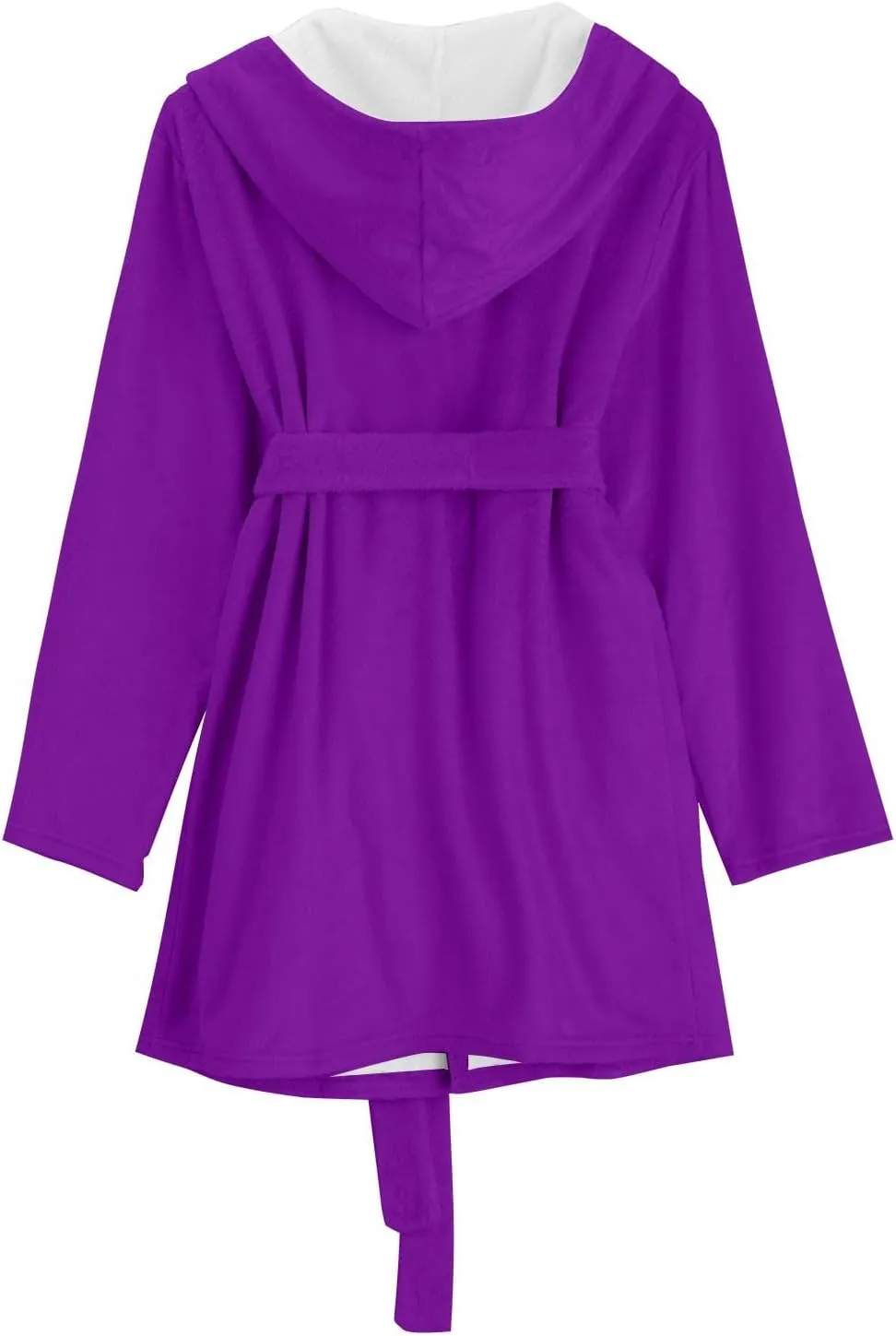 Plush Long Spa Robe Bathrobes Long Sleeve Hooded Warm Short Bath Robe Sexy Fleece Sleep Robes with Pockets Plus Size