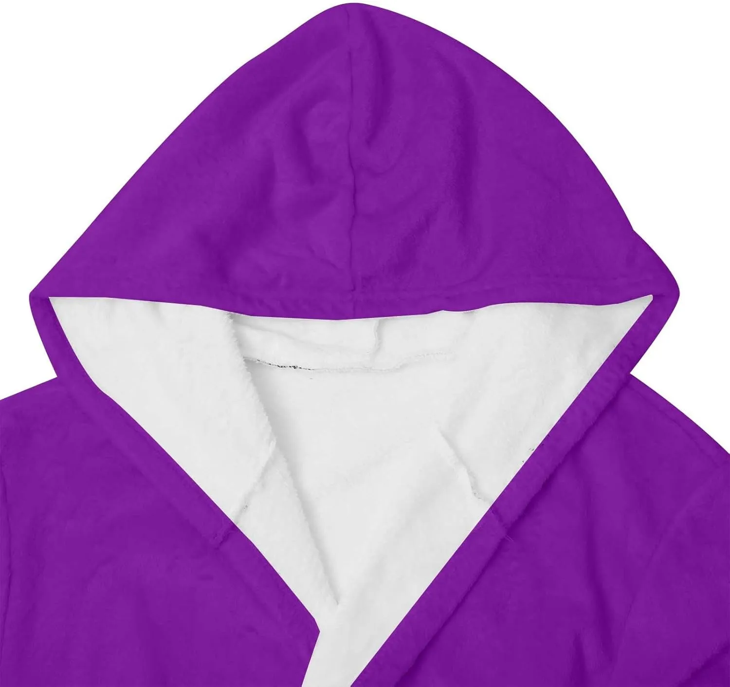 Plush Long Spa Robe Bathrobes Long Sleeve Hooded Warm Short Bath Robe Sexy Fleece Sleep Robes with Pockets Plus Size
