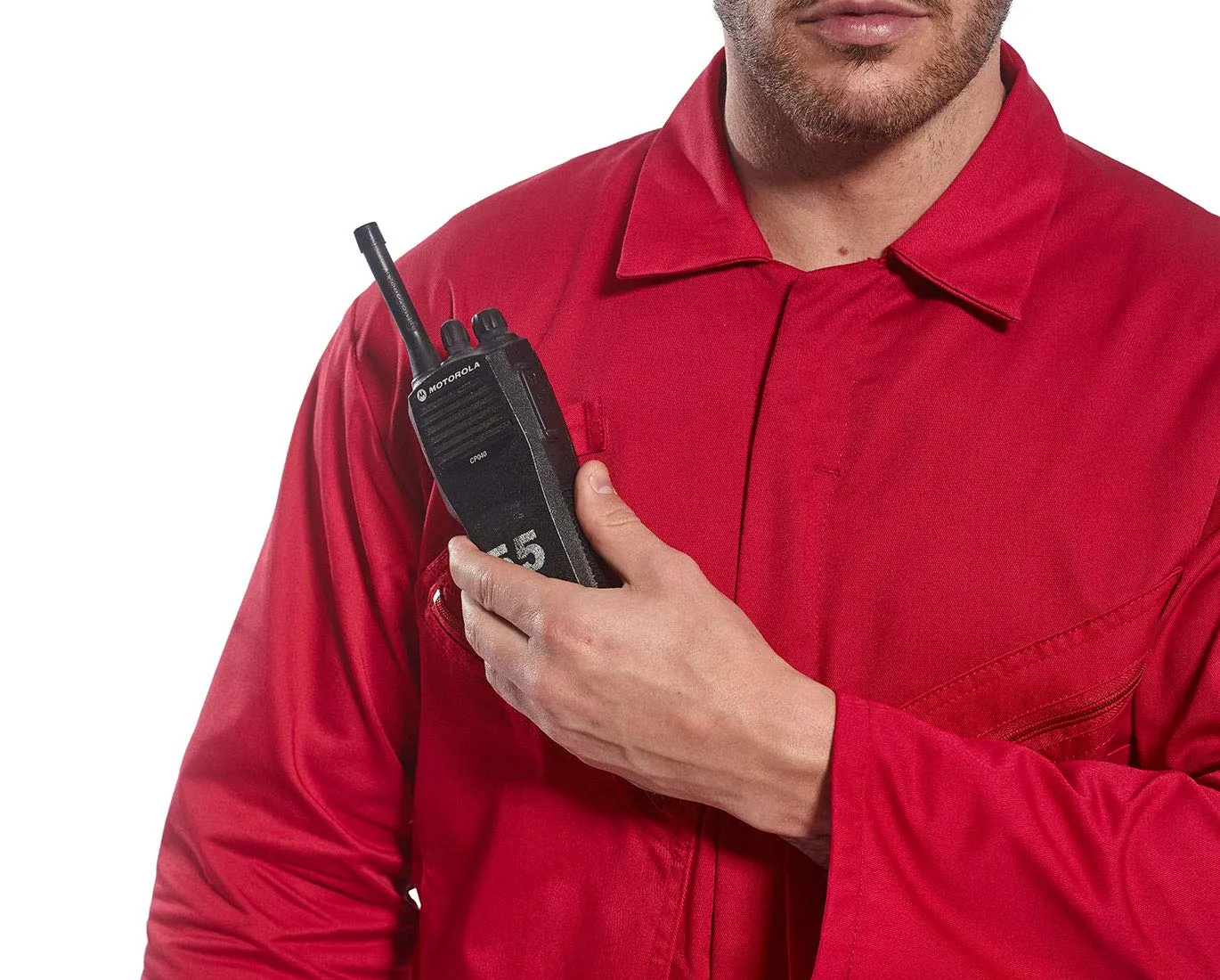 Portwest C813 Liverpool Zipper Coverall with Front Snap Closure and 2 Way Zipper, Red, X Larger