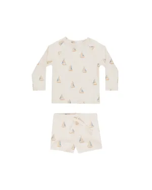 Rashguard Boy Set, Sailboats