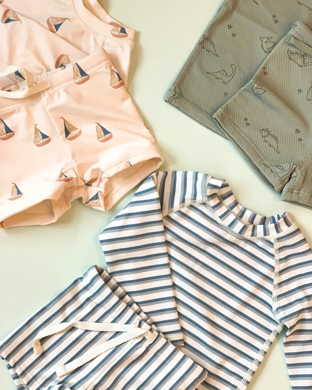 Rashguard Boy Set, Sailboats