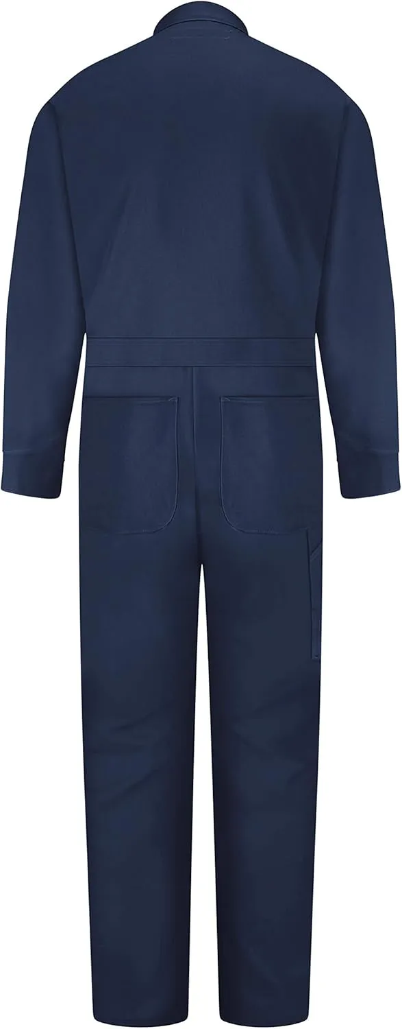 Red Kap Men's Snap Front Cotton Coverall, Oversized Fit, Long Sleeve