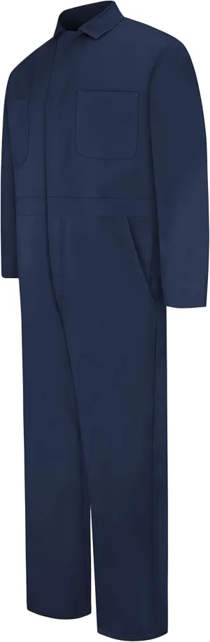 Red Kap Men's Snap Front Cotton Coverall, Oversized Fit, Long Sleeve