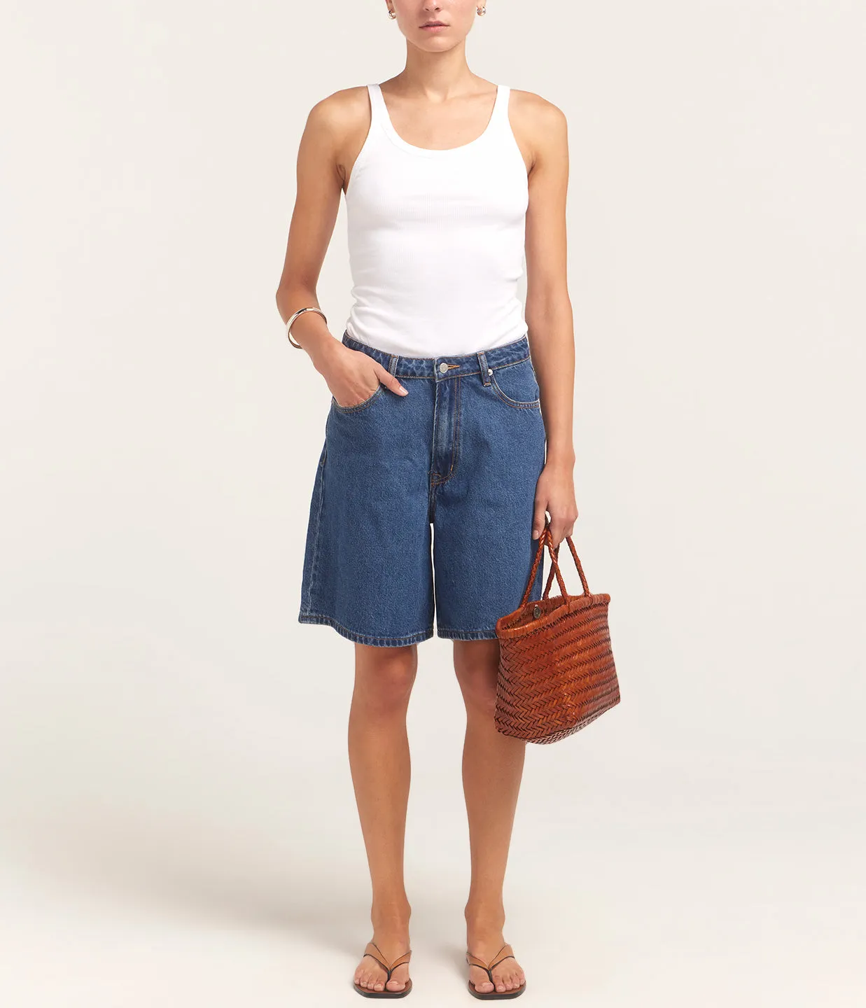 Relaxed Jean Short in Heritage Blue