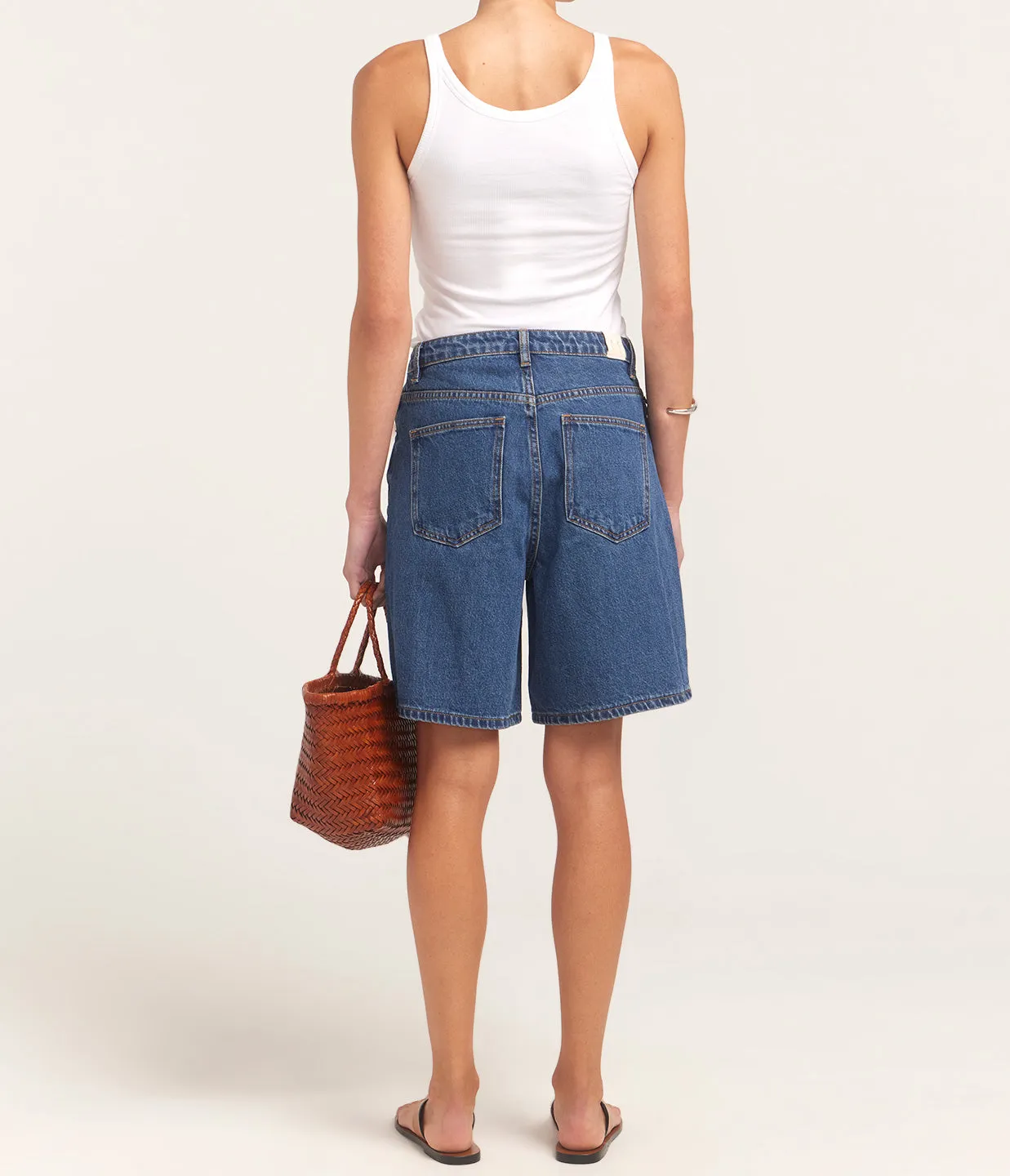 Relaxed Jean Short in Heritage Blue