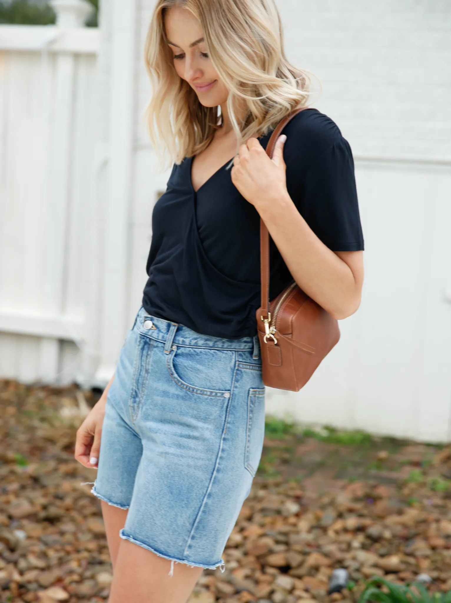 Renee Relaxed Long Denim Short