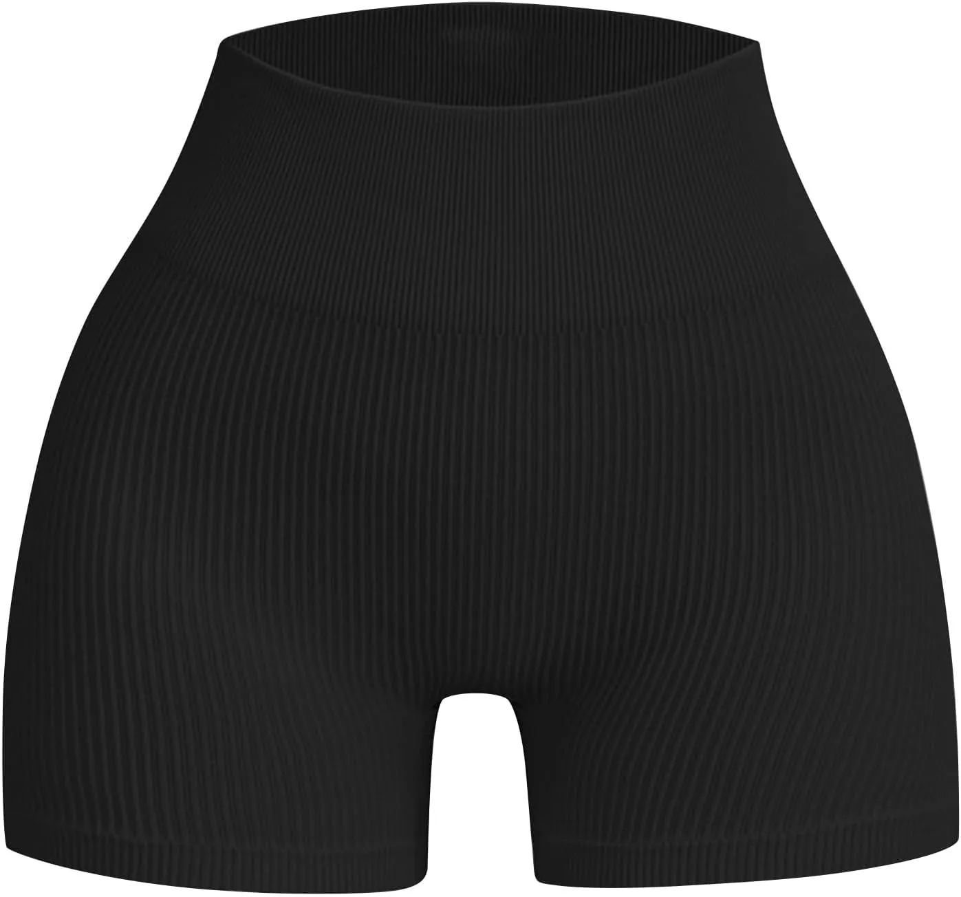Ribbed Biker Shorts for Women Tummy Control Stretch High Waist Yoga Shorts Summer Comfy Gym Workout Athletic Shorts