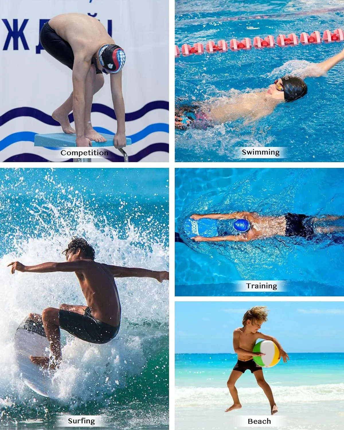 Runhit Boys Swim Jammers Square Leg Youth Competitive Swim Racing Team Swimsuits Athletic Quick Dry Swimming Shorts UPF 50 