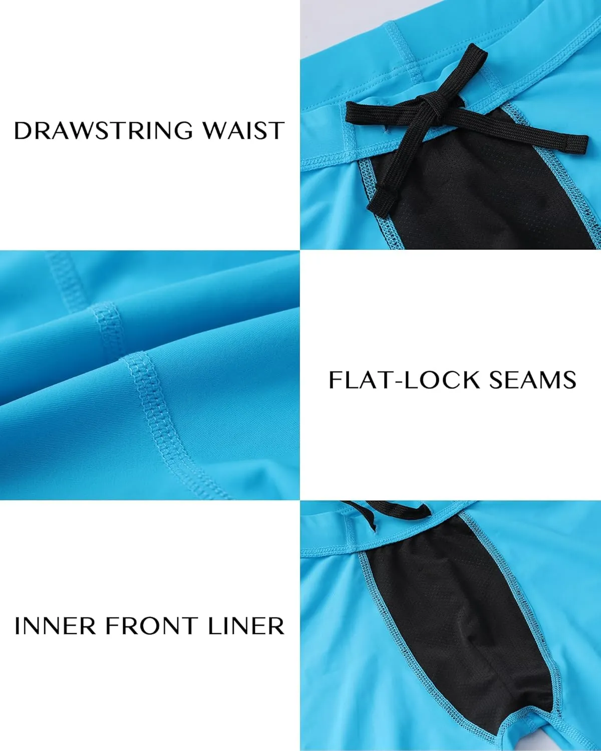 Runhit Boys Swim Jammers Square Leg Youth Competitive Swim Racing Team Swimsuits Athletic Quick Dry Swimming Shorts UPF 50 