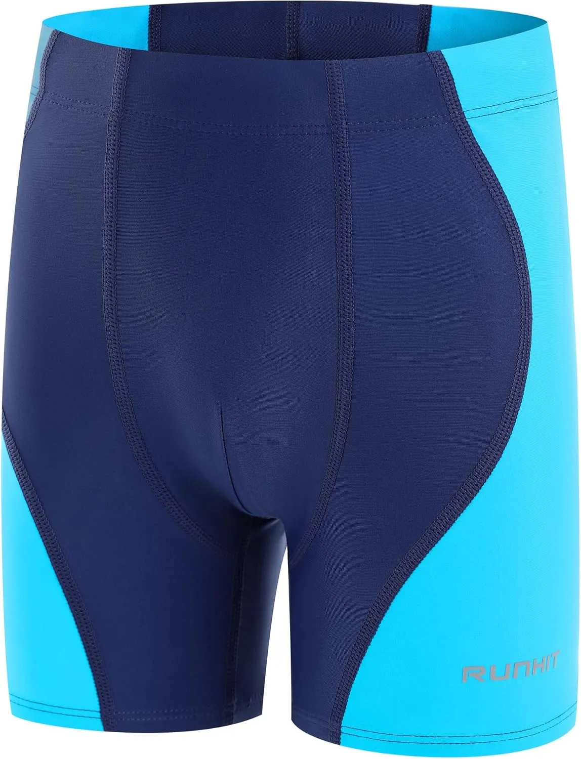 Runhit Boys Swim Jammers Square Leg Youth Competitive Swim Racing Team Swimsuits Athletic Quick Dry Swimming Shorts UPF 50 