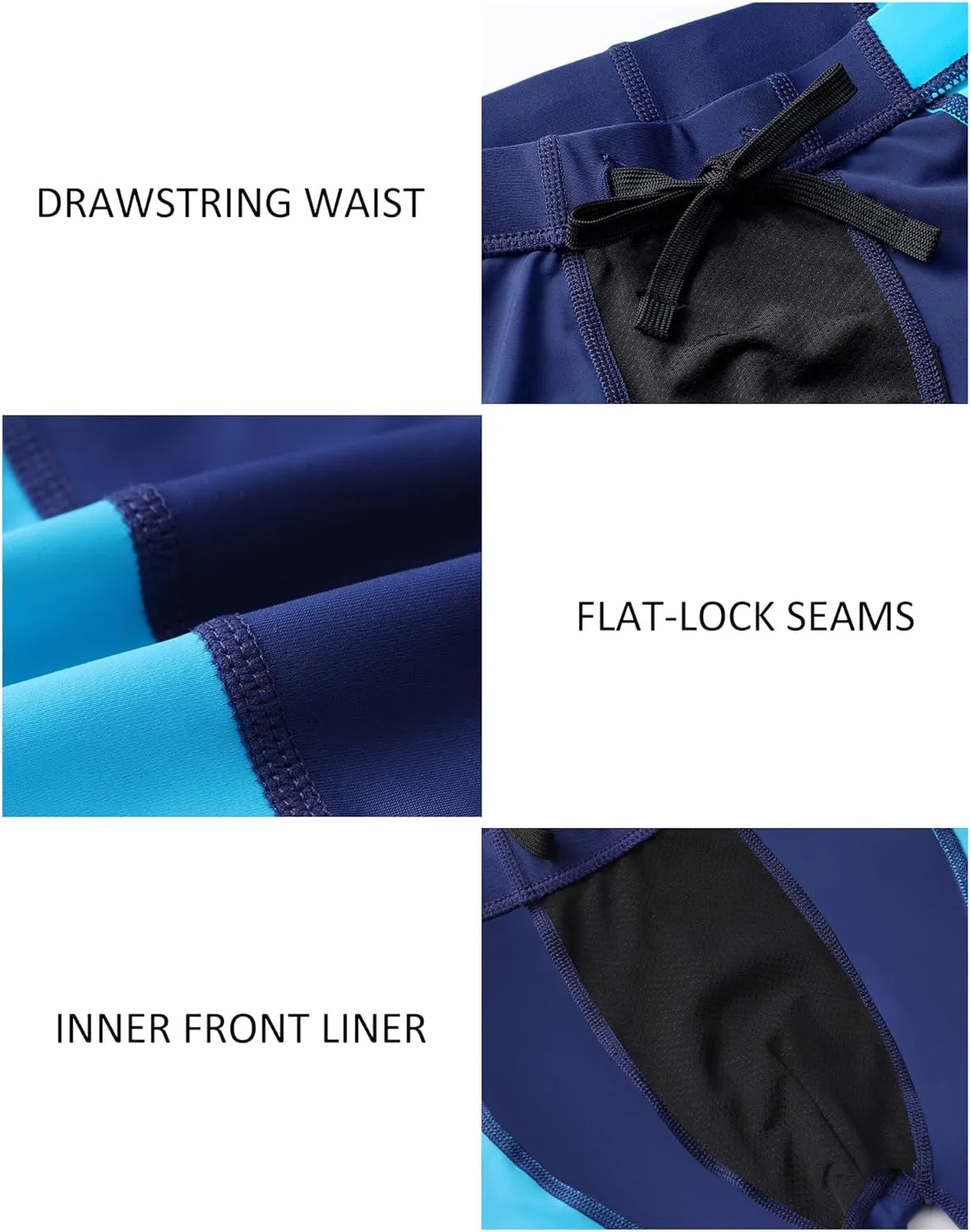 Runhit Boys Swim Jammers Square Leg Youth Competitive Swim Racing Team Swimsuits Athletic Quick Dry Swimming Shorts UPF 50 