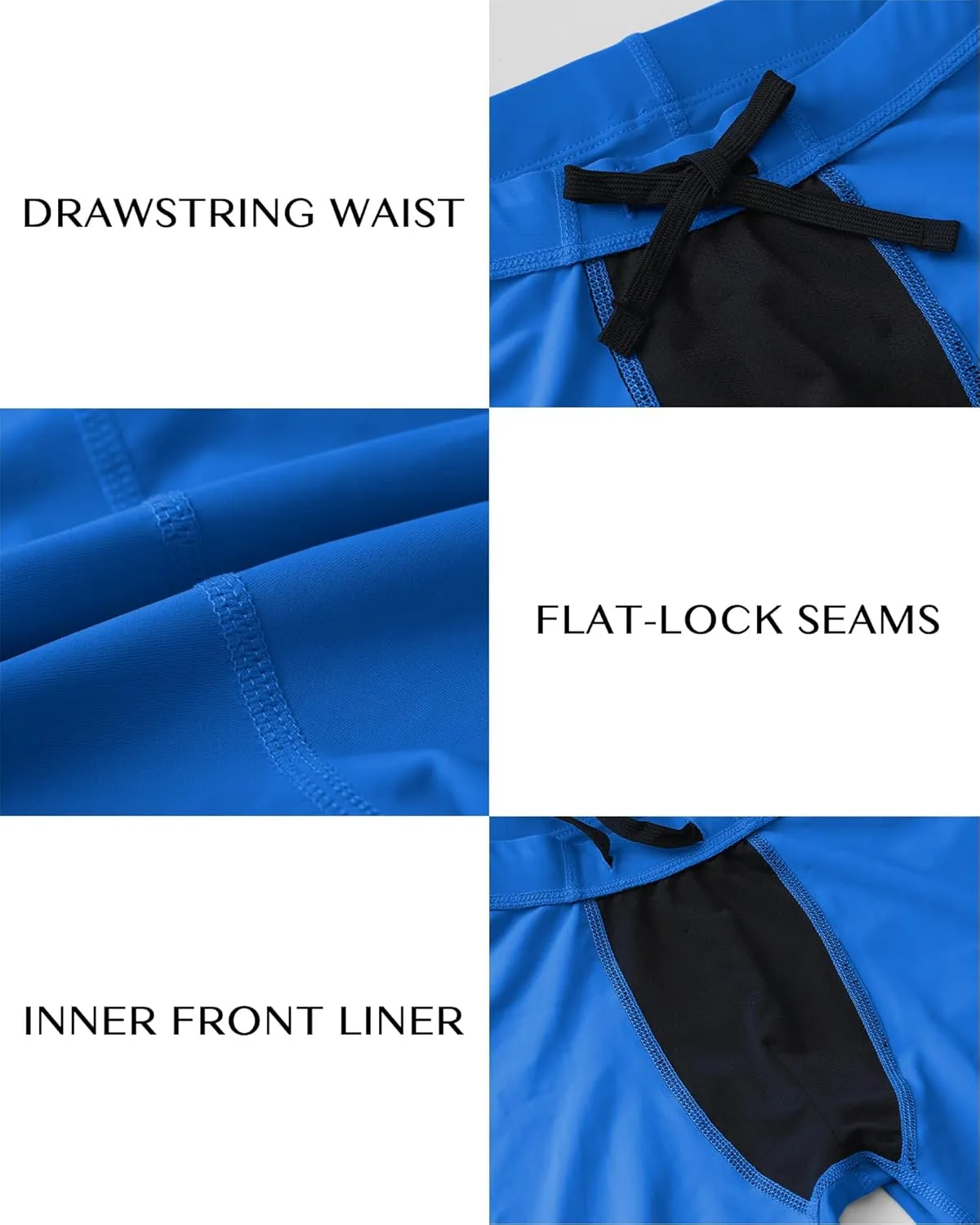 Runhit Boys Swim Jammers Square Leg Youth Competitive Swim Racing Team Swimsuits Athletic Quick Dry Swimming Shorts UPF 50 