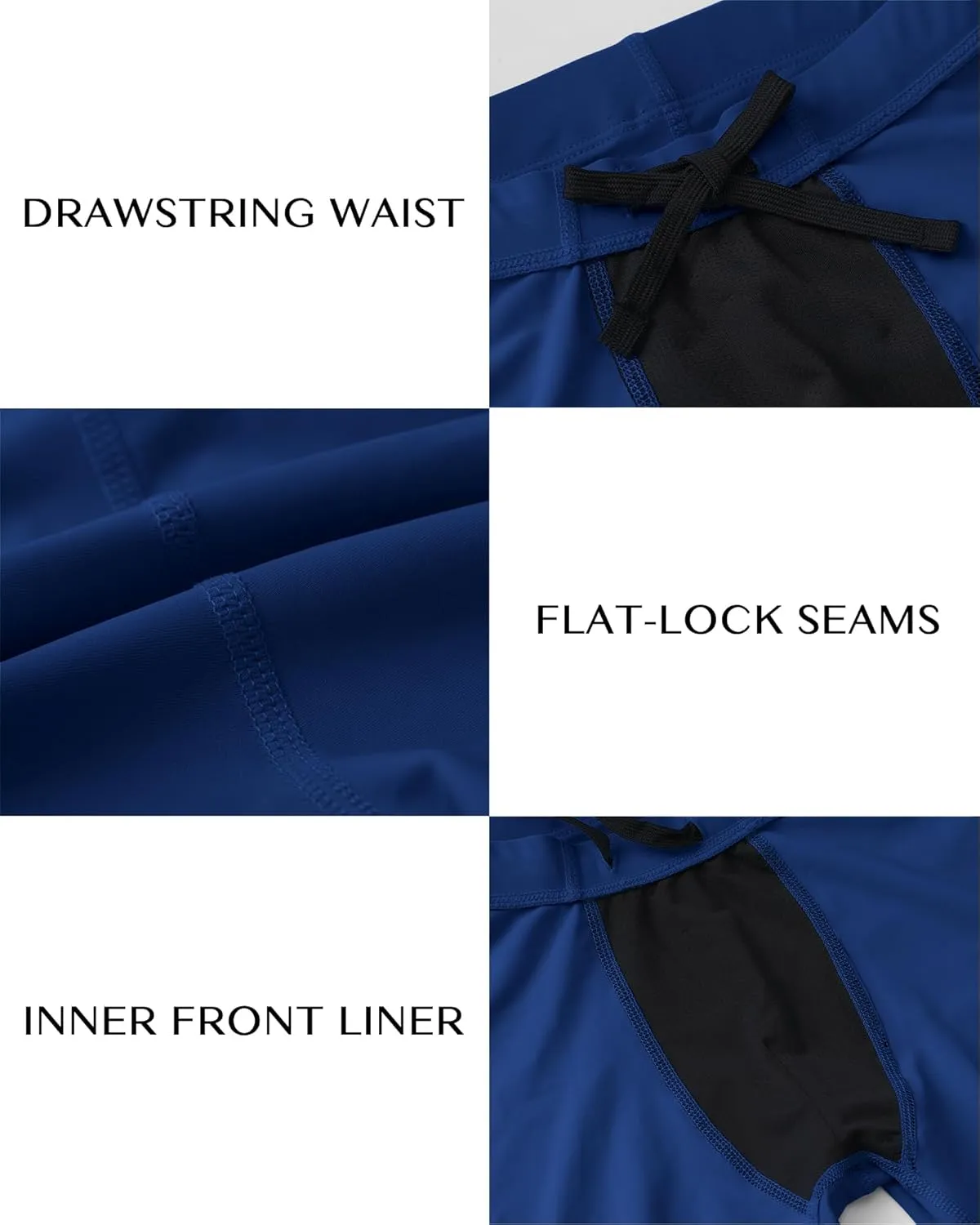 Runhit Boys Swim Jammers Square Leg Youth Competitive Swim Racing Team Swimsuits Athletic Quick Dry Swimming Shorts UPF 50 