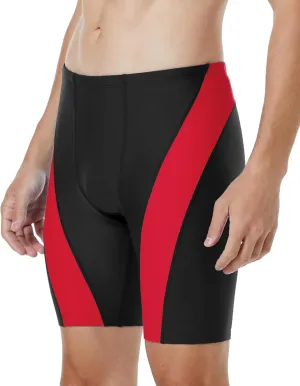 Runhit Men's Swim Jammers Competitive Swim Racing Team Swimsuit Quick Dry Athletic Swimming Shorts UPF 50 