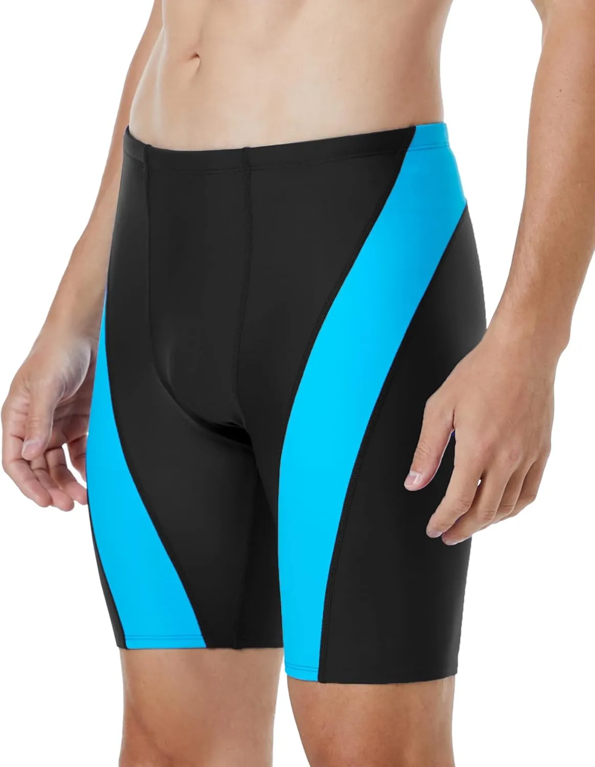 Runhit Men's Swim Jammers Competitive Swim Racing Team Swimsuit Quick Dry Athletic Swimming Shorts UPF 50 