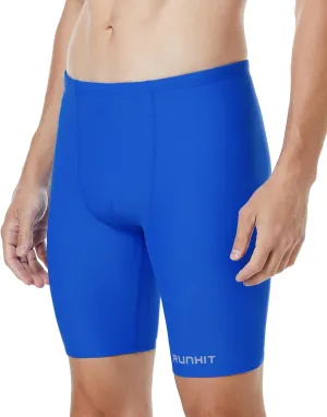 Runhit Men's Swim Jammers Competitive Swim Racing Team Swimsuit Quick Dry Athletic Swimming Shorts UPF 50 